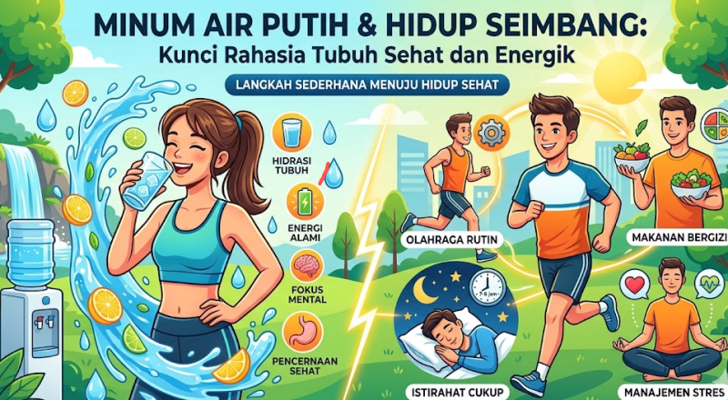 Minum Air Putih & Hidup Seimbang: Kunci Rahasia Tubuh Sehat dan Energik